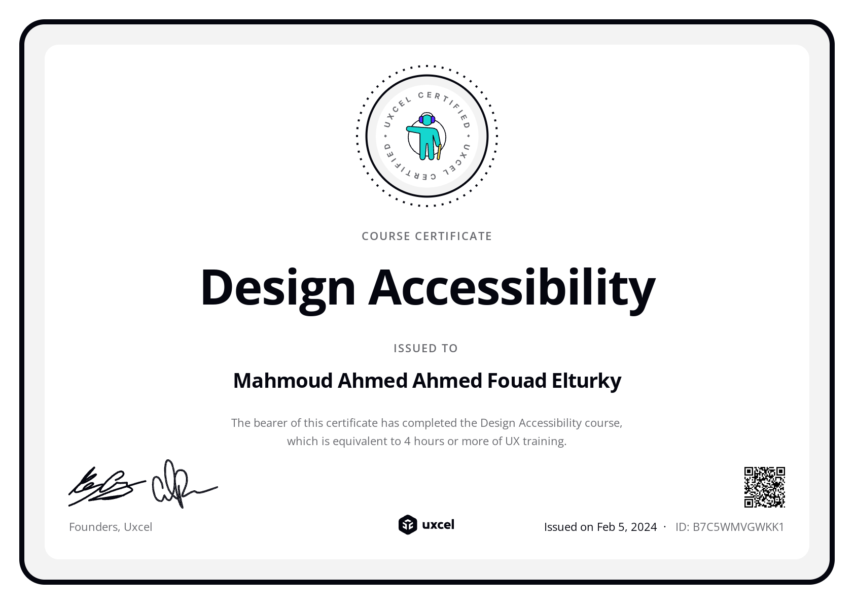 Mahmoud Ahmed Ahmed Fouad Elturky's certificate